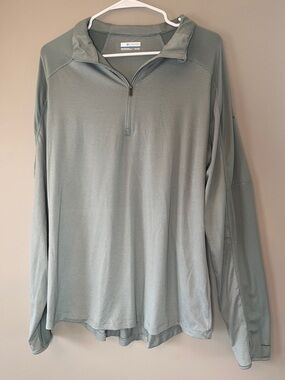 Columbia Sage Green Quarter-Zip Pullover